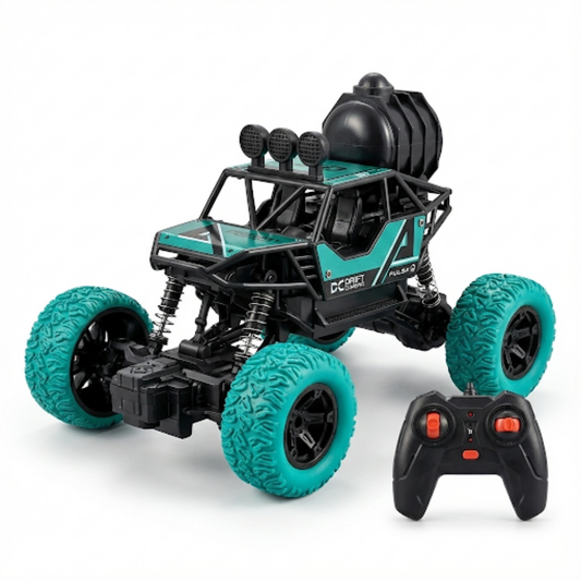 1:18 High‑Speed Off‑Road RC Car with Smoke Effect, Double Motor & Rechargeable Battery (Green)