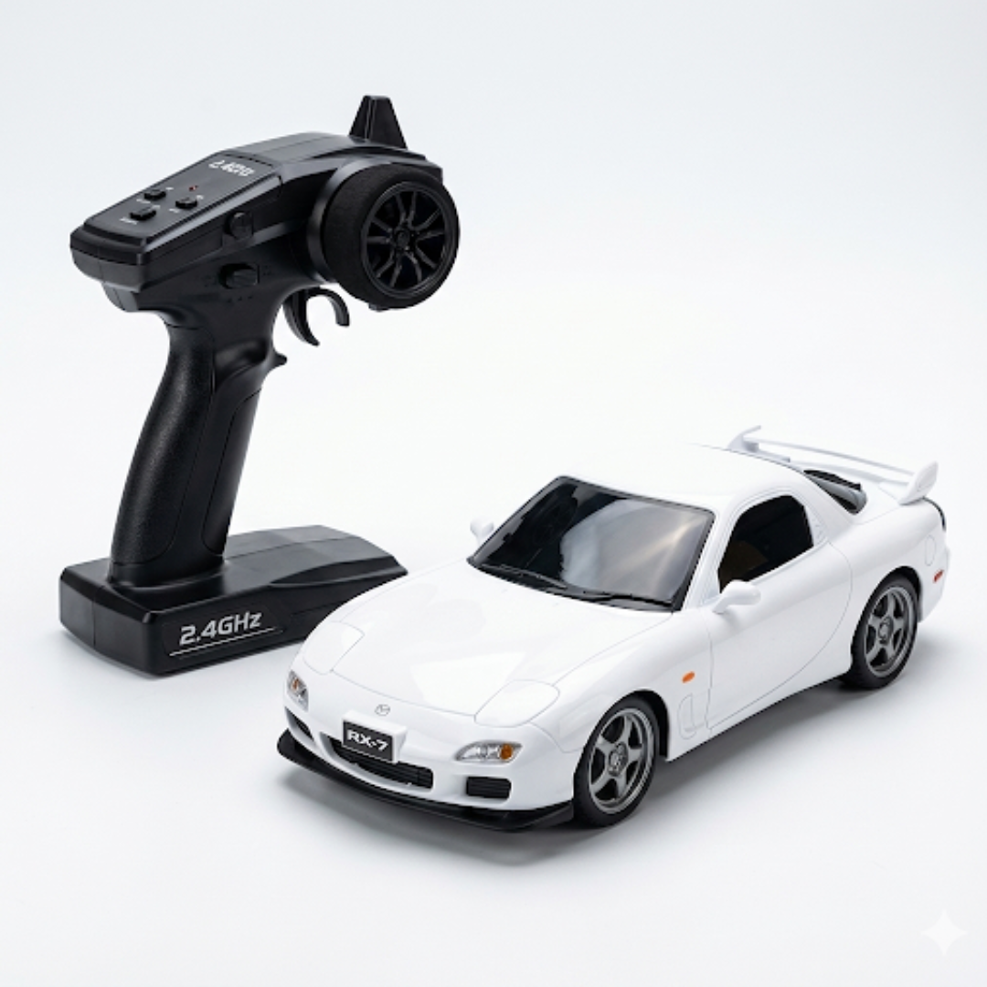 1:43 Scale Mini JDM Drift RC Car with Gyro, 4WD & RGB Lights