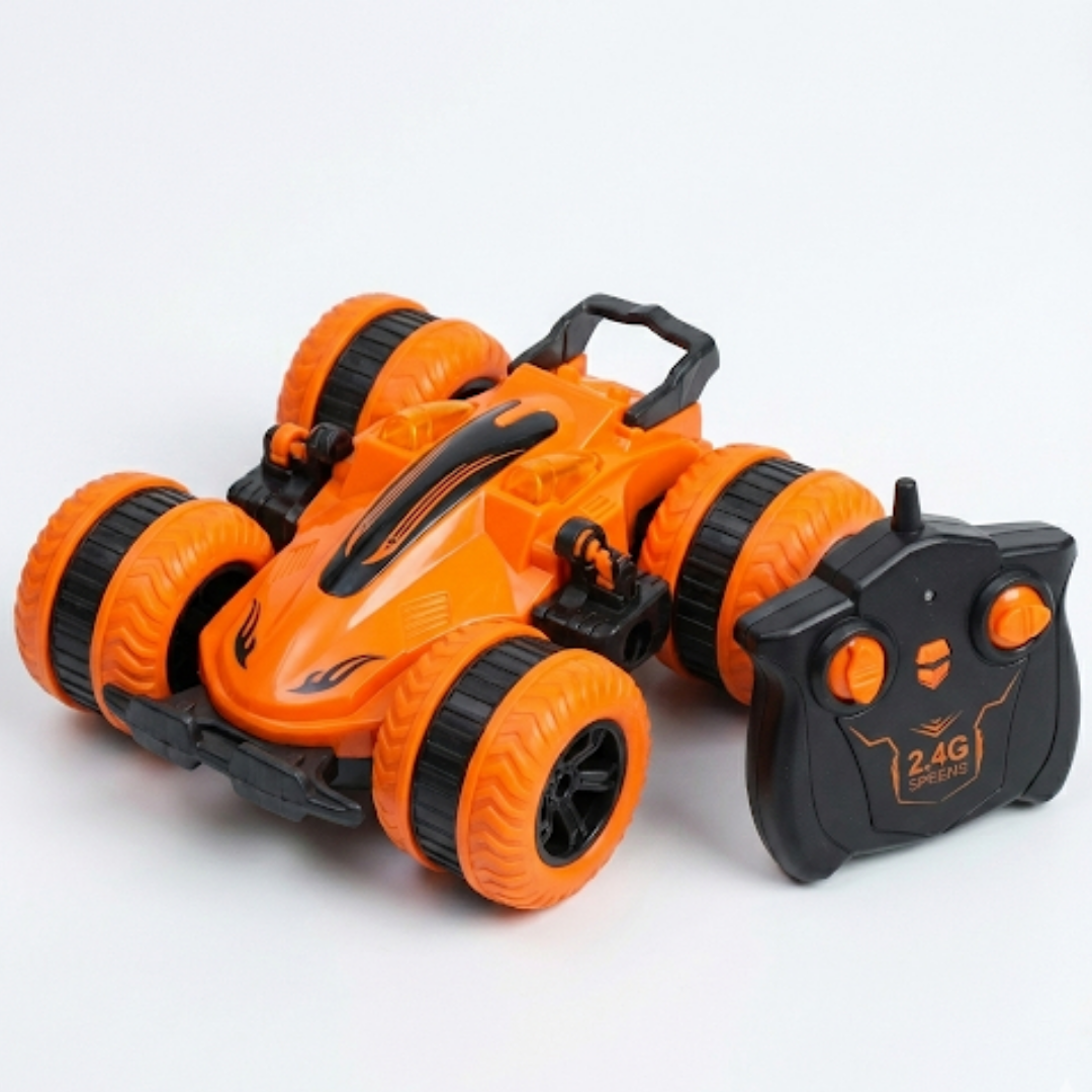 2.4GHz 360° Stunt RC Car with Remote – Green/Black & Orange/Black