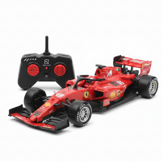 1:18 Drift F1 RC Car with Spray Racing Smoke Effect & Remote Control (Red)