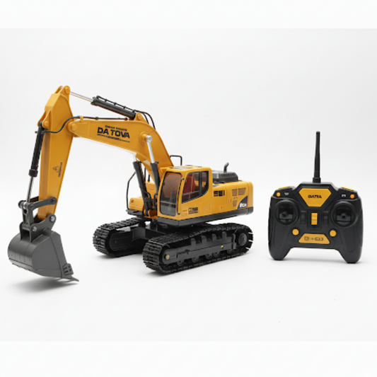 1:14 Scale 23‑Channel RC Excavator with Metal Bucket & Rechargeable Battery (Huina‑Style)