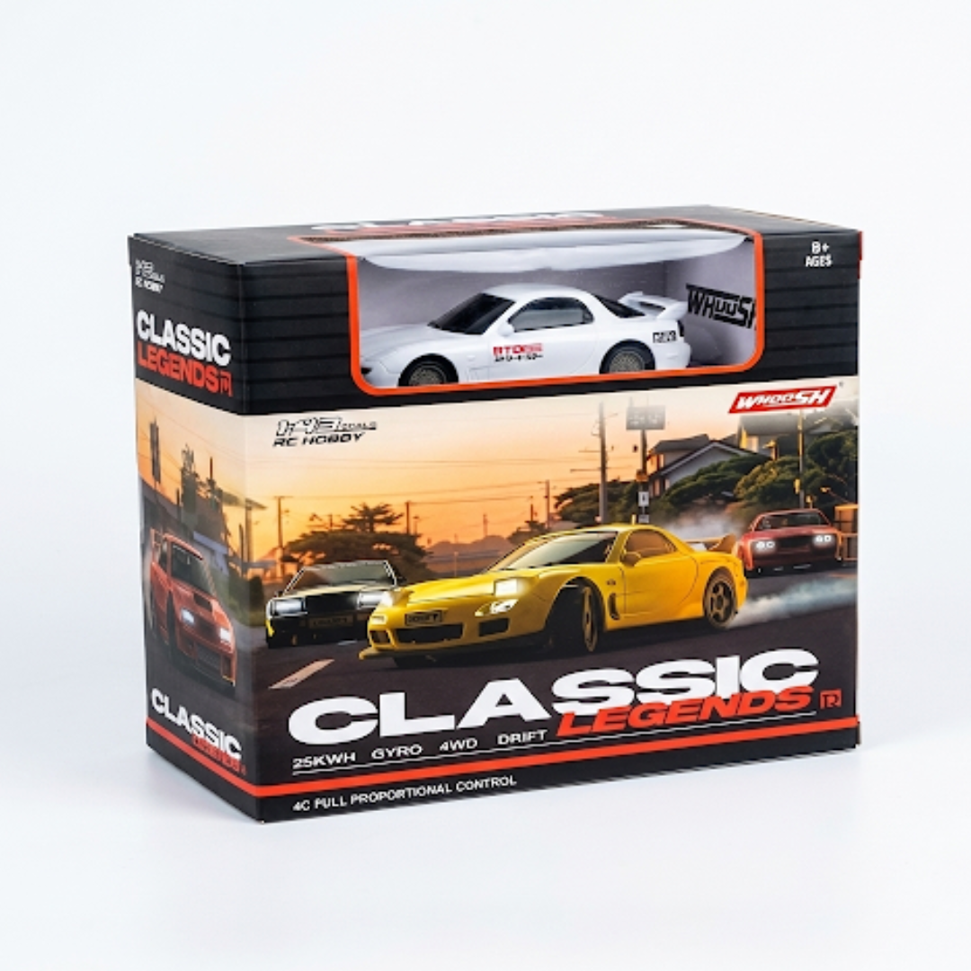 1:43 Scale Mini JDM Drift RC Car with Gyro, 4WD & RGB Lights