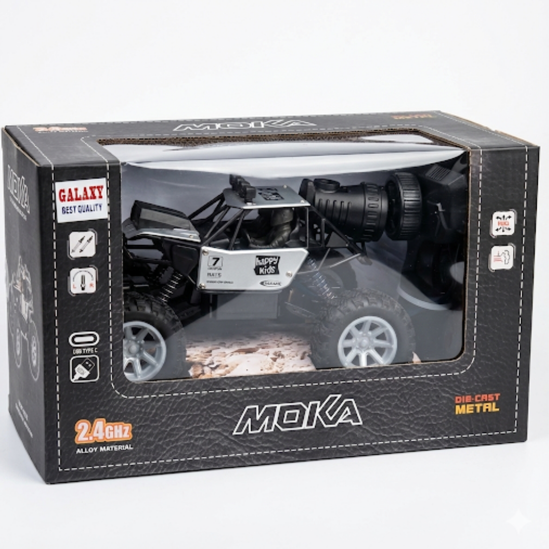 1:18 4x4 Monster Truck RC Car with Real Smoke, LED Lights & Rechargeable Battery