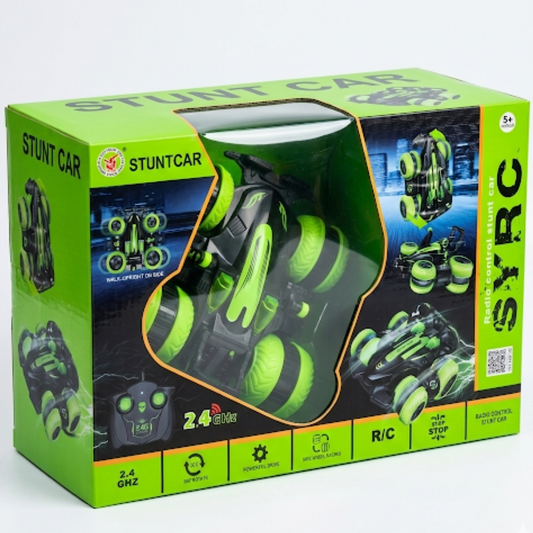 2.4GHz 360° Stunt RC Car with Remote – Green/Black & Orange/Black