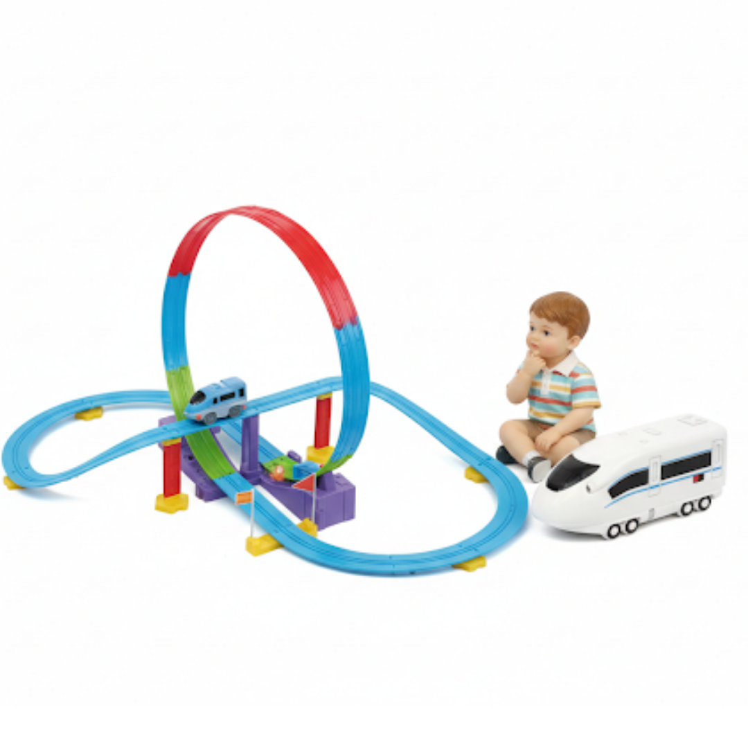 Track Racer Loop Car Track Playset for Kids (Multicolour, Ages 3+)