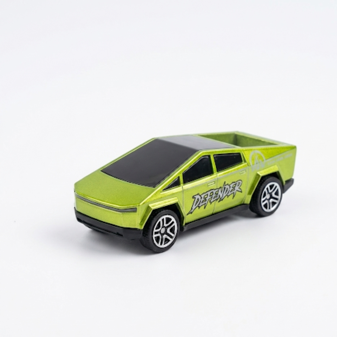 Mini Cyber Truck RC Car with Trailer, LED Lights & Type‑C Rechargeable Battery