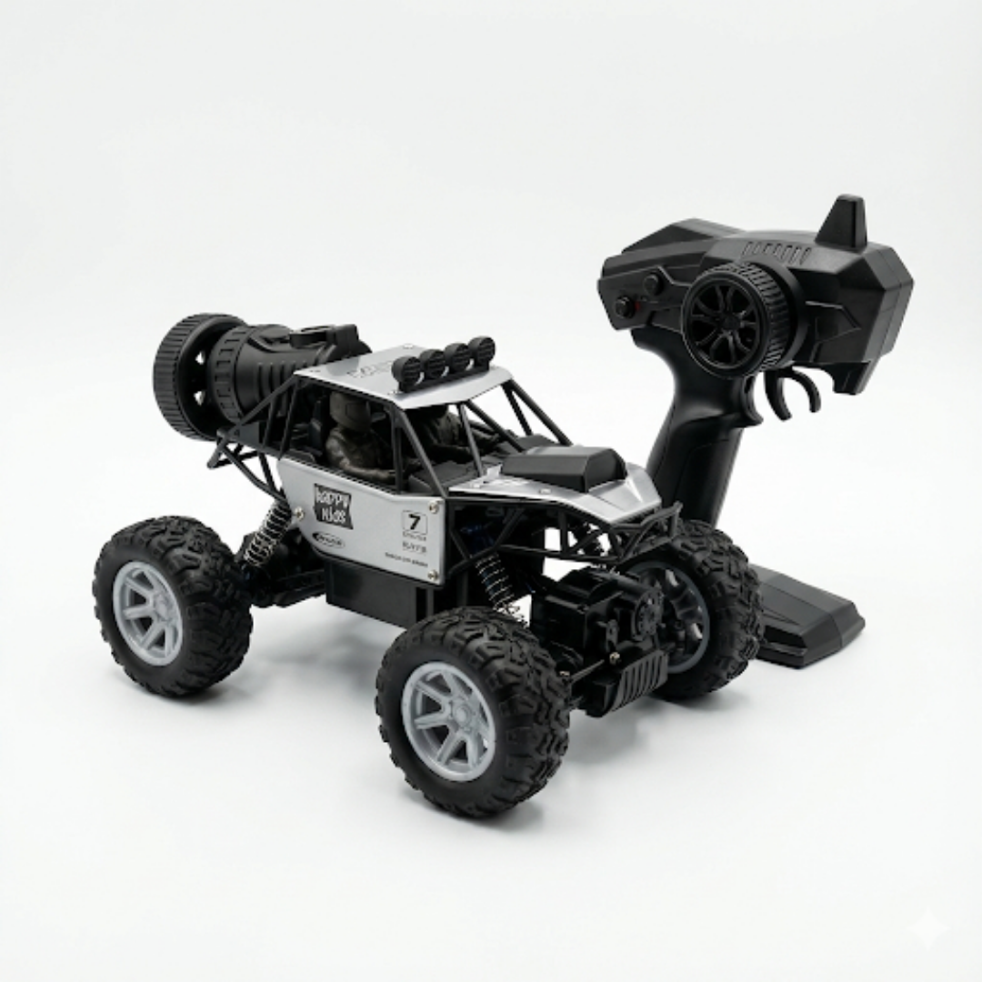 1:18 4x4 Monster Truck RC Car with Real Smoke, LED Lights & Rechargeable Battery