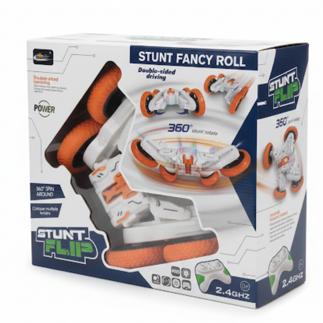 Crosslander Stunt RC Terrain Car with Wrist Remote, Lights & Rechargeable Battery