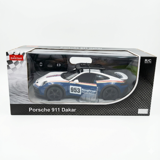 Rastar Porsche 911 Dakar 1:14 Official Licensed RC Car with Steering‑Wheel Remote