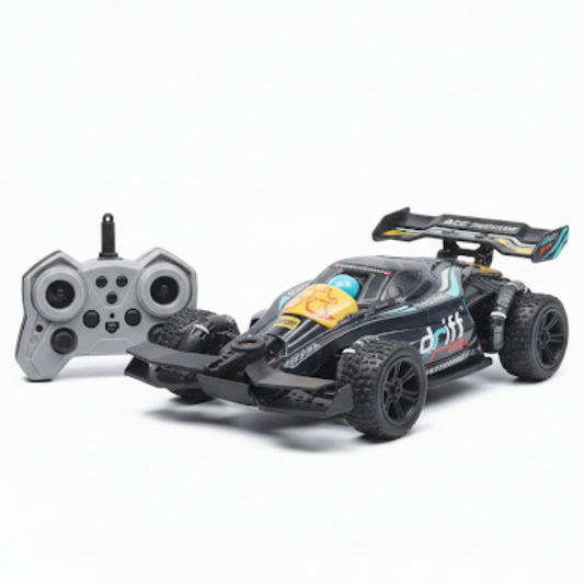 1:16 High‑Speed F1 RC Racing Car with 2.4GHz Remote, LED Lights & Rechargeable Battery (Black)