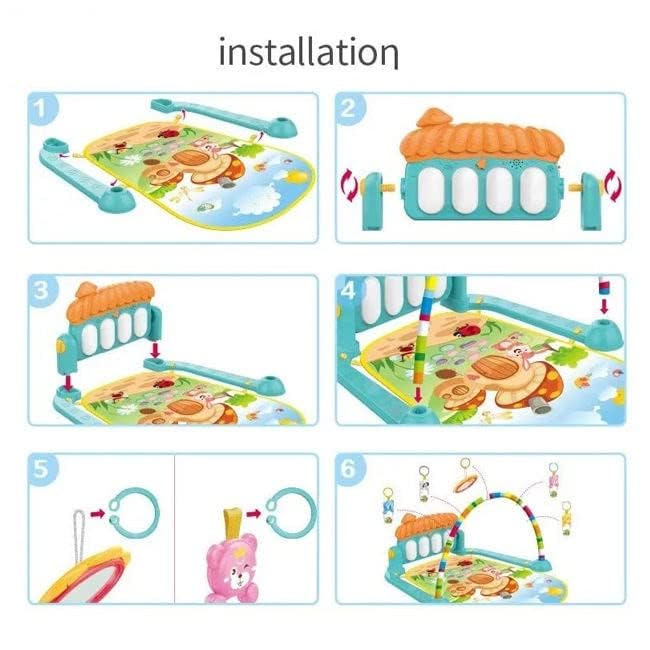 Baby Kick & Play Piano Gym Activity Mat with Hanging Toys & Music