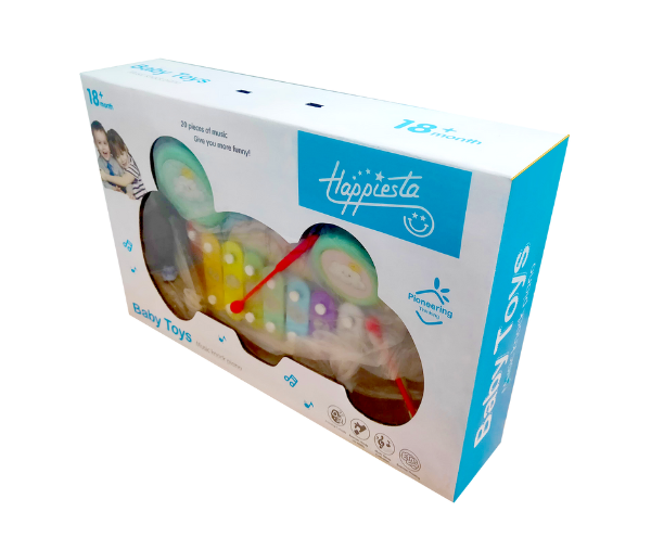 Happiesta Baby Music Knock Piano Xylophone with Cymbal & Mallets (18+ Months)